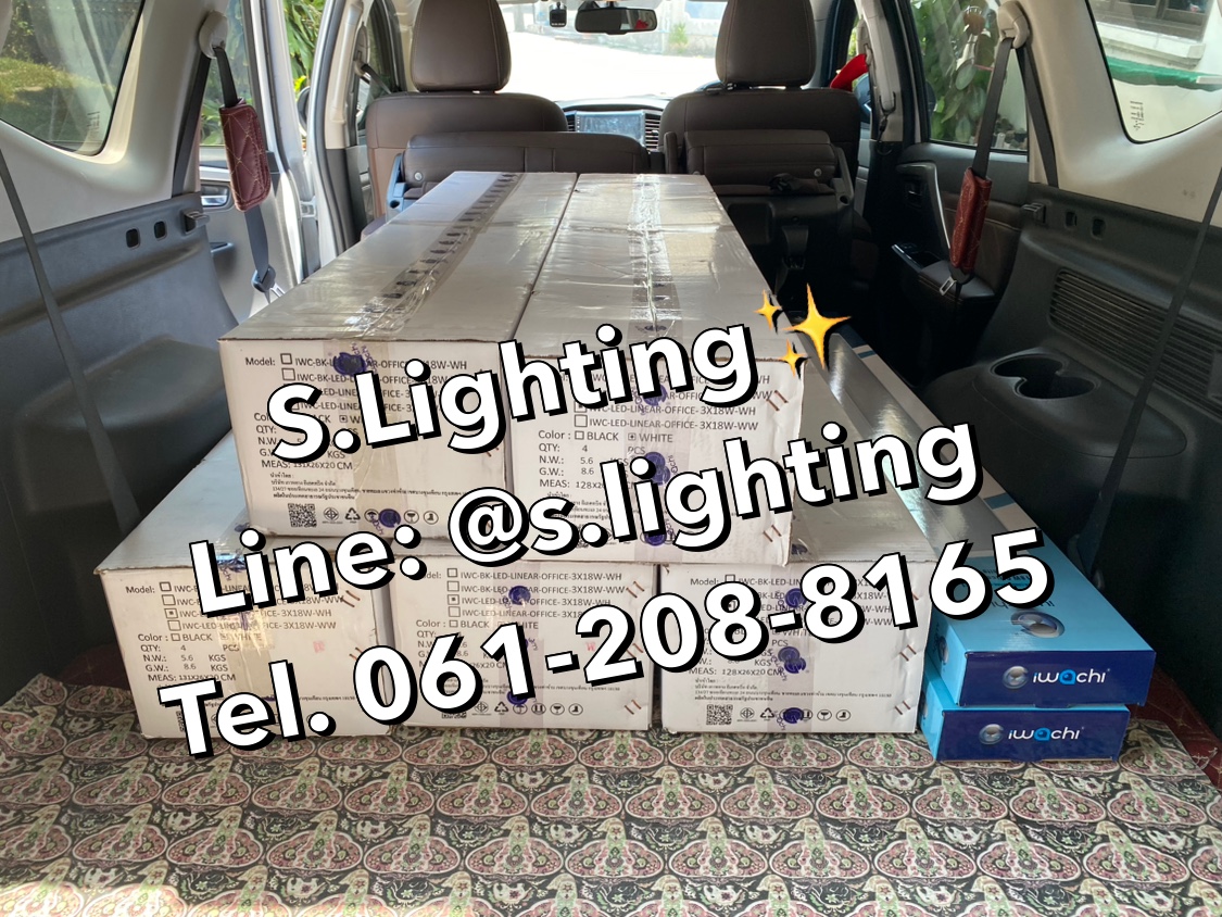 โคมไฟแขวนสลิงเพดาน Linear Office LED 3x18w แสงขาว (เปลี่ยนหลอดได้)