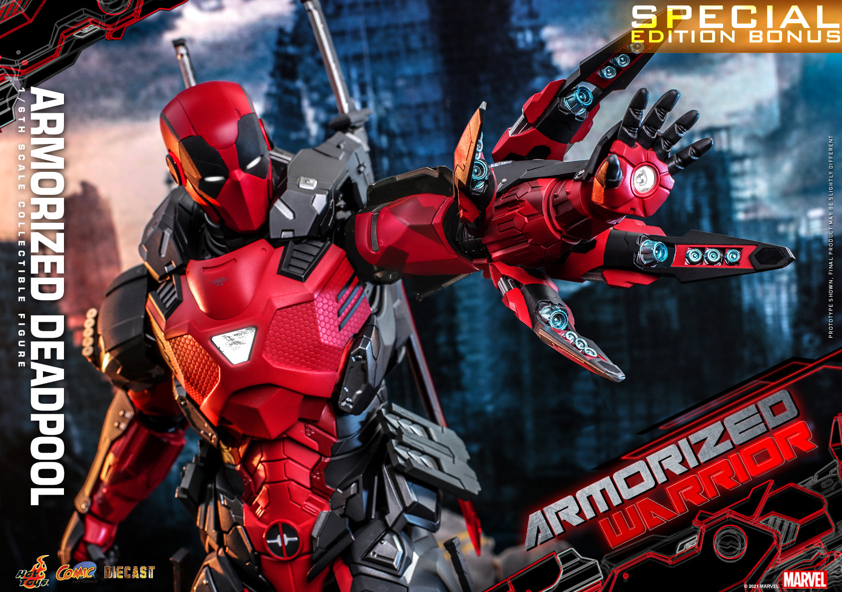 Hot Toys CMS09D42 1/6 Armorized Warrior - Armorized Deadpool (SE)