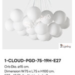 โคมไฟ 1-CLOUD-PGD-75-19H-E27