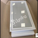 โคมฝังฝ้าหน้าอะคริลิค สีนม(ขาวขุ่น) 2in1 2x18w /A87%