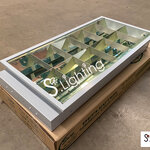 โคมตะแกรงอลูมิเนียมฝังฝ้า 2in1 2x18w