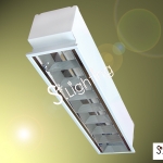 โคมตะแกรงอลูมิเนียมฝังฝ้าทีบาร์1x18w