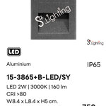 โคมไฟฝังขั้นบันได 15-3865+B-LED/SY