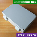 กล่องอลูมิเนียมกันน้ำ IP66 สีเทา 222 X 145 X 80 มม