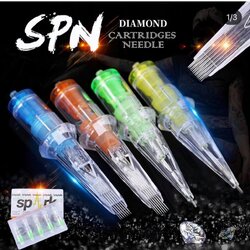 เข็มฮอคสักลาย Tattoo Spark-Diamond เดินเส้น ลงสี [แบ่งขาย]