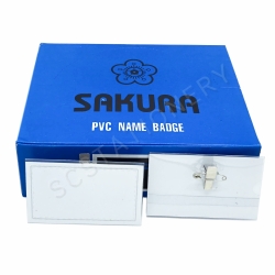 ป้ายชื่อคลิ๊บ+เข็มกลัด NO.7 sakura แพ็ค 50ชิ้น