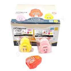 กบเหลาดินสอ 2รู กระเป๋า NO.UC-138B แพ็ค 48ชิ้น คละสี