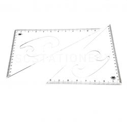 ชุดไม้ฉากพลาสติก 12นิ้ว