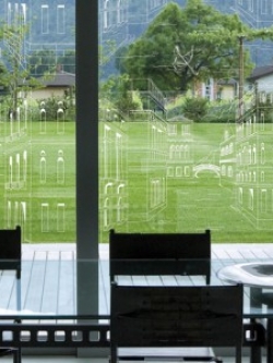 HP-84053 Window Sheet สติ๊กเกอร์ฝ้าติดกระจก สีขาวขุ่น ลายเวนิส หน้ากว้าง 100 cm