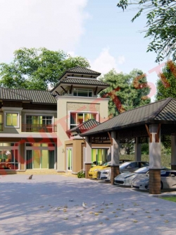 แบบบ้าน 2 ชั้น สไตล์รีสอร์ท NA-210 ขนาด 285.80 ตร.ม. 4 ห้องนอน 5 ห้องน้ำ