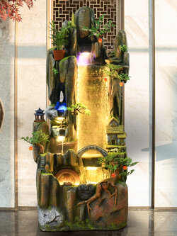 #อ่างน้ำพุ,น้ำตกปรับภูมิทัศน์ห้องนั่งเล่นตกแต่งบ้าน,สำนักงาน เสริมฮวงจุ้ย