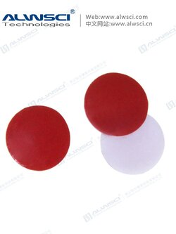 13-425 Red PTFE/White Silicone Septa 1.0mm (.060 in) thick (100ชิ้น/แพ็ค)