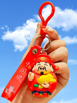 #พร้อมส่ง พวงกุญแจเทพ "องค์เทพไฉ่ซิงเอี๊ยะ" นำโชคลาภ เน้นเสริมดวงการเงิน