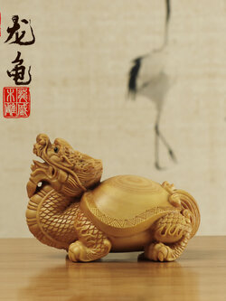 เครื่องรางเต่ามังกร เสริมดวงทุกปีนักษัตร ขับไร่วิญญาณร้าย แกะจากไม้หอมมณฑลหูเป่ย์ ประเทศจีน