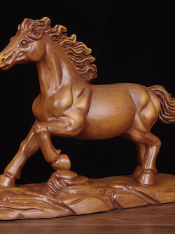 #ม้ามงคล(ไม้จริง) เสริมการงานธุรกิจเจริญก้าวหน้า เสริมฮวงจุ้ยตามปีนักษัตรจีน