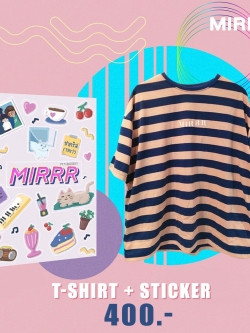 MIRRR : SET T-SHIRT OVER SIZE [CAT EXPO6] + STICKER