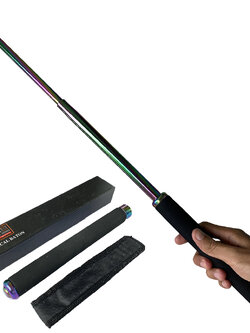 ดิ้ว 5.11 Tactical ก้านสีรุ้งขนาด 24.4 นิ้ว (62 ซม.) พร้อมซองไนล่อนร้อยเข็มขัดสำหรับเก็บดิ้ว