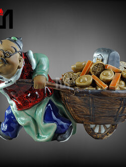 เจ้าสัวหาบเงินทองเข้าบ้าน ตุ๊กตาแต่งบ้านเสริมโชคลาภ เสริมทรัพย์เสริมมงคล