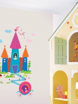 PS-60025 Wall Sticker ลายปราสาทเจ้าหญิง 50x70 cm