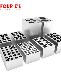 Aluminium block for heating bath