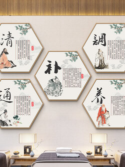 #ภาพวาดพู่กันจีนแบบร่วมสมัย ชุดภาพ 5 ชิ้น พร้อมกรอบ(คละสี) ไม่มีกระจก