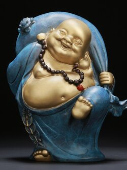 รูปหล่อทองเหลืองพระสังกัจจายน์ อรหันต์แห่งความอุดมสมบูรณ์ จากมณฑลซานตง ประเทศจีน สูง 24 cm.