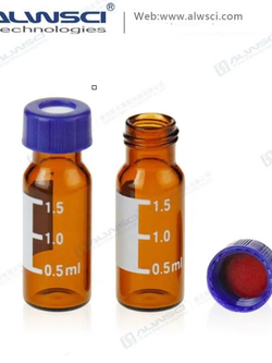 vial สีชา ฝาเกลียว ขนาด 2 ml -12x32mm(100ชิ้น/แพ็ค) 9-425 มีสเกล-พร้อมฝาเกลียวND9