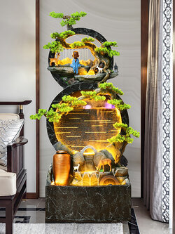 #อ่างน้ำพุ,น้ำตกปรับภูมิทัศน์ห้องนั่งเล่นตกแต่งบ้าน,สำนักงาน เสริมฮวงจุ้ย