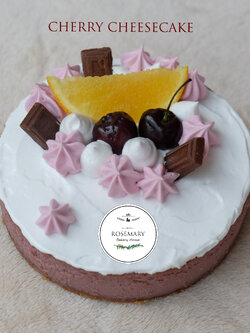 เชอร์รี่ชีสเค้ก (ขนาด 1 ปอนด์) / Cherry CheeseCake (1 Pound / 6'' x 6")