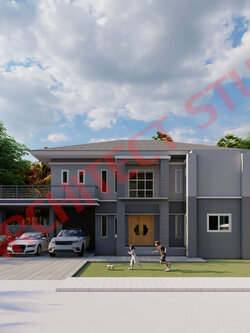 แบบบ้าน 2 ชั้น สไตล์คอนเทมโพรารี่ NA-204 ขนาด 335 ตร.ม 4 ห้องนอน 5 ห้องน้ำ