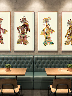 #ภาพพิมพ์สไตล์: นีโอคลาสสิก รูปแบบจีนร่วมสมัย ขนาด 50x100 cm. กรอบรอยไม่มีกระจก