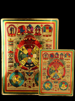 ป้ายมงคลพระพุทธ เสริมดวง 12 นักษัตร ติดประตูบ้าน,โต๊ะทำงาน,กระจกรถยนต์ (แพค 6 ชิ้น)