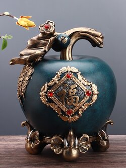 แอปเปิ้ลเก็บทรัพย์ผลไม้มงคล, เครื่องประดับปรับฮวงจุ้ยเสริมดวงการเงิน,การงาน,การค้า,ครอบครัว