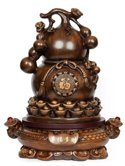 กระถางทองน้ำเต้าเรียกทรัพย์ เครื่องประดับปรับฮวงจุ้ยเสริมความมั่งคั่งร่ำรวย