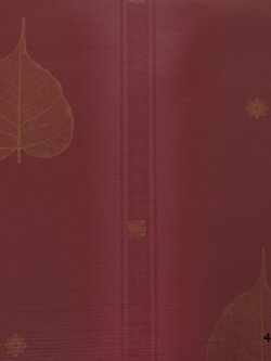 ลายไทยใบโพธิ์ทอง สีแดง