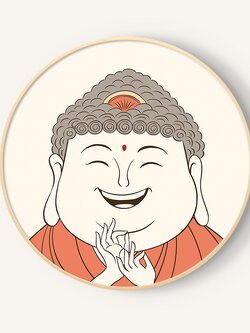 #ภาพวาดสไตล์จีนร่วมสมัย กรอบหนา 3 cm. ขนาด 40x40 cm. /ไม่มีกระจก