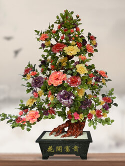 ต้นโบตั๋นหยกมงคล ขนาดใหญ่ เครื่องประดับปรับฮวงจุ้ย ค้าขายดีมีกำไร เสริมความมั่งคั่งร่ำรวย