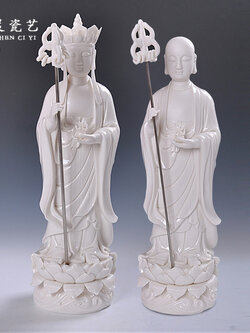 พระพุทธรูป,พระโพธิสัตว์,พระยูไลเซรามิกสีขาวคุณภาพสูง บูชาเพื่อเสริมศิริมงคล ขนาด 18 นิ้ว