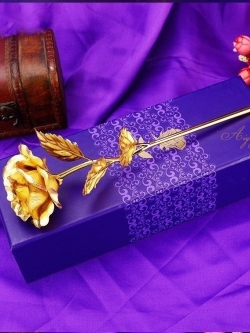 ดอกกุหลาบ Golden Rose ทองคำ 24 K สีทอง