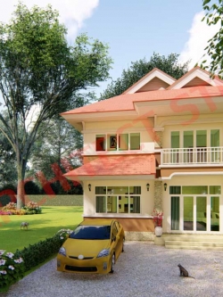 แบบบ้าน 2 ชั้น สไตล์ไทยประยุกต์ NA-209 ขนาด 199.13 ตร.ม. 3 ห้องนอน 3 ห้องน้ำ