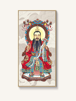 #ภาพวาดสไตล์จีนร่วมสมัย กรอบหนา 3.5 cm. ขนาด 63x123 cm. /ไม่มีกระจก