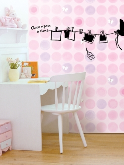 SGWST-07B Wall Sticker ไดคัท ลายกรอบรูปนกบิน / ขนาดเเผ่น 31.5 x 39.5 cm