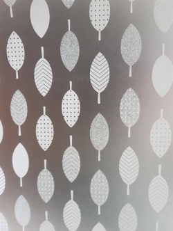 LSP-13 Window sheet สติ๊กเกอร์ฝ้าติดกระจกขาวขุ่น pattern ลายใบไม้ หน้ากว้าง 100 cm