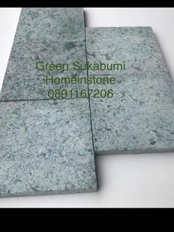 หินปูสระว่ายน้ำ Green Sukabumi Stone for pool