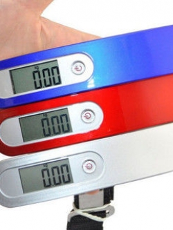 เครื่องชั่งกระเป๋าเดินทาง ตรา Weiheng รุ่น WH-A20 ห่วงผ้า (เทา, น้ำเงิน แดง) พิกัด 50 กก.