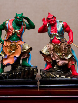 ยักษ์คู่ เกาหมิง และเกาเฉียว (เทพตาทิพย์ หูทิพย์) ผู้ช่วยทั้งสองของเทียงโหวเซี่ยบ้อ ขนาด 12 นิ้ว