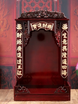 ศาลเจ้าจีน ไม้แกะสลักลงสี ทั้งชุดผลิตและนำเข้าจากมณฑลกวางตุ้ง ประเทศจีน ขนาด 10-22 นิ้ว