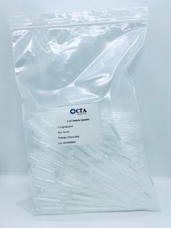 Transfer Pipette, Dropper, Non-sterile 3ml (100ea/pkg)-ปิเปตพลาสติก 3ml(100 ชิ้น/แพ็ค)