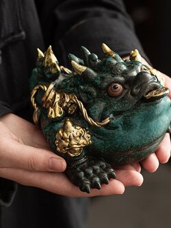 คางคกสามขาคาบเหรียญ(กิมเซียมซู) เครื่องประดับปรับฮวงจุ้ยเสริมดวงการเงิน การค้า