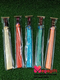 ตะเกียบไม้ใส่ซองผ้าไหม